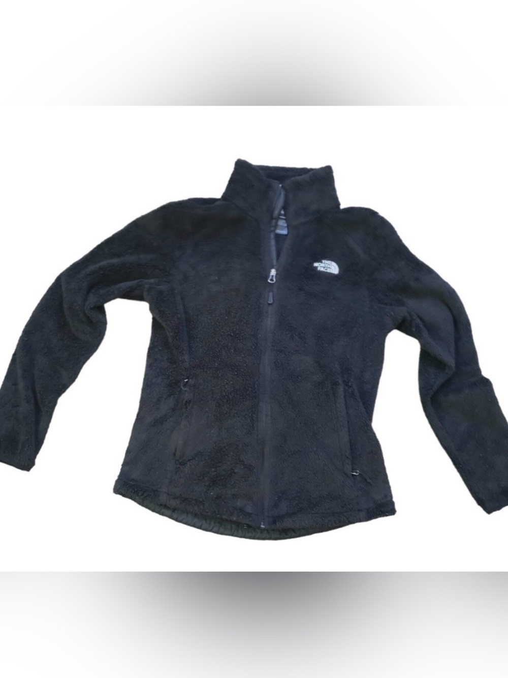 The North Face Womens Jacket Black Medium Soft Fluffy Fleece Osito Zip